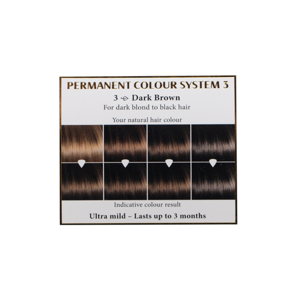 HENNAPLUS Ilgalaikiai plaukų dažai su 9 ekologiškais ekstraktais, spalva tamsi ruda 3, 100 ml