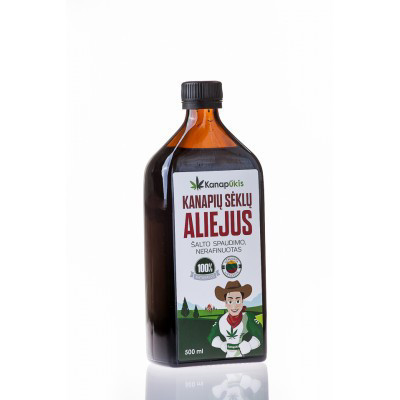 KANAPŪKIS Kanapių sėklų aliejus 500 ml