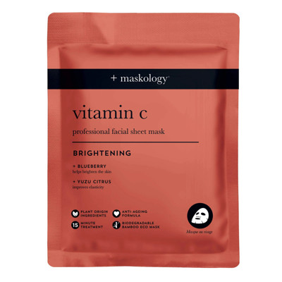 MASKOLOGY VITAMIN-C Lakštinė kaukė su vitaminu C, 22ml