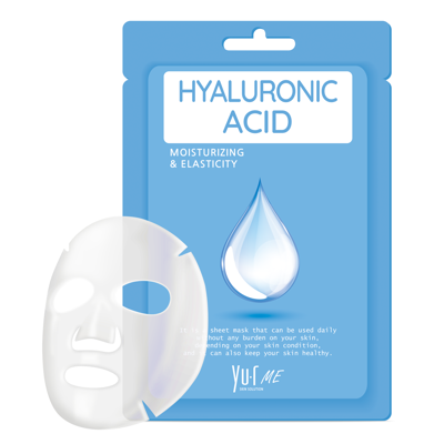 Yu.R Skin Solution ME Lakštinė veido kaukė su hialurono rūgštimi Hyaluronic Sheet Mask 1vnt 25g.
