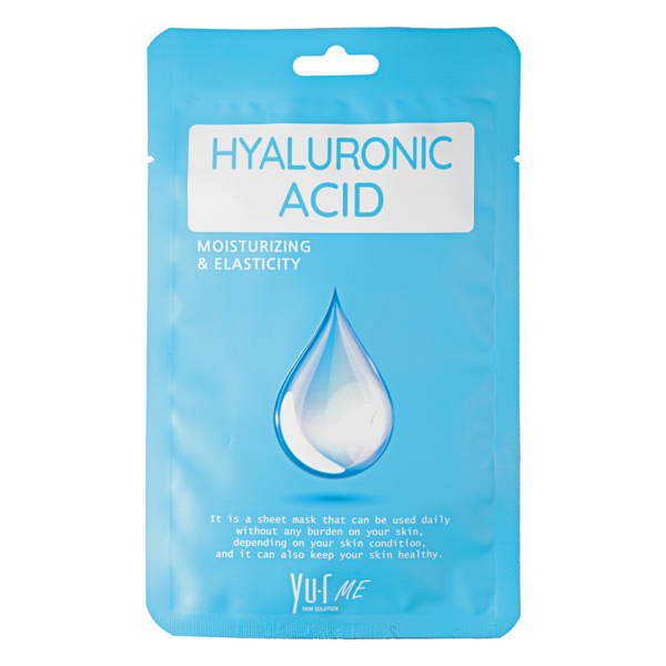 Yu.R Skin Solution ME Lakštinė veido kaukė su hialurono rūgštimi Hyaluronic Sheet Mask 1vnt 25g.
