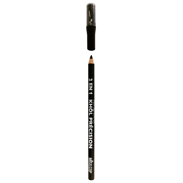 Miss Cop  akių pieštukas su drožtuku, 01- Noir, 1,4 g.