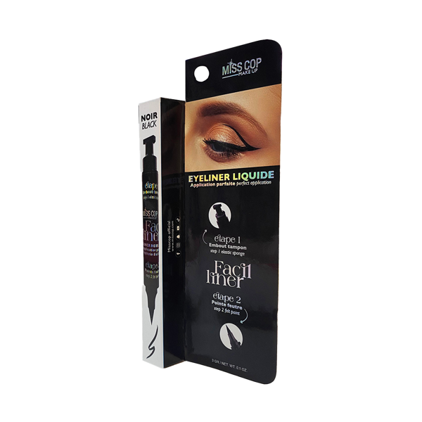 Miss Cop Eyeliner FACIL LINER skystas akių pravedimas, 01- Noir, 3 g.