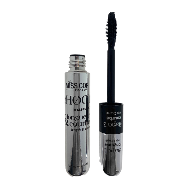 Miss Cop Mascara ReHOCils 2 en 1 blakstienų tušas, 01- Noir, 12,5 ml.