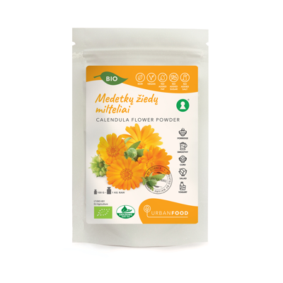 URBAN FOOD milteliai MEDETKŲ ŽIEDŲ MILTELIAI - EKOLOGIŠKI, 50 g