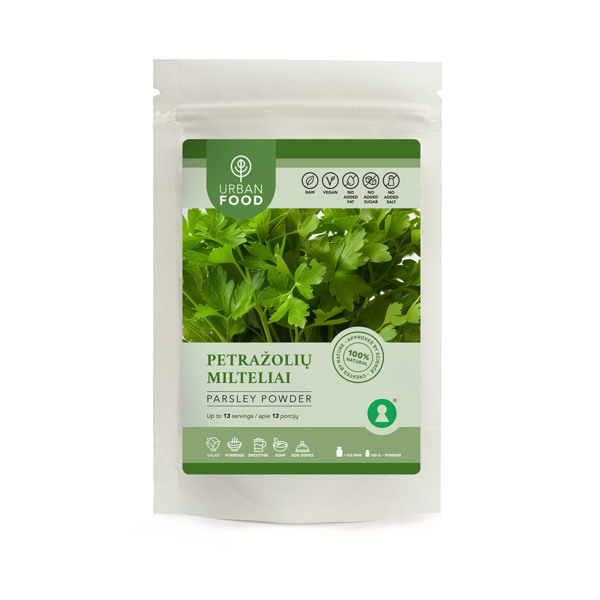 URBAN FOOD milteliai PETRAŽOLIŲ LAPŲ MILTELIAI, 50 g