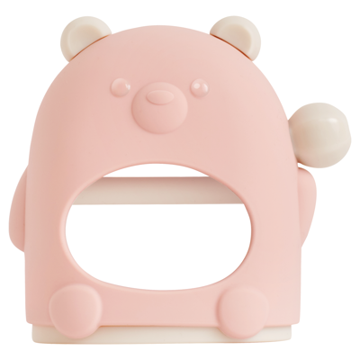 Mother-K Silikoninis kramtukas, užsidedantis ant riešo, Pink/Cream