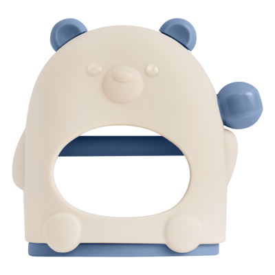 Mother-K Silikoninis kramtukas, užsidedantis ant riešo, Cream/Blue