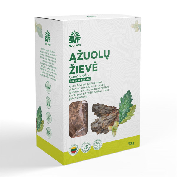 ACORUS ĄŽUOLŲ ŽIEVĖ, žolelių arbata, 50 g paveikslėlis ACORUS ĄŽUOLŲ ŽIEVĖ, žolelių arbata, 50 g paveikslėlis