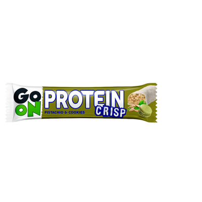 GO ON PROTEIN CRISP Pistachio&Cookies, Proteino batonėlis, 45g paveikslėlis