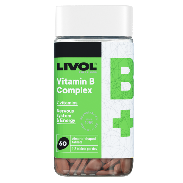 LIVOL B grupės vitaminų kompleksas, 60 tablečių paveikslėlis