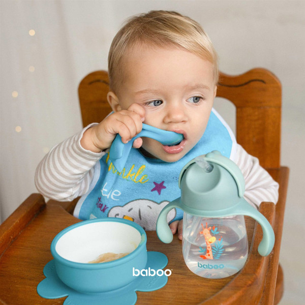 Baboo mokomasis lenktas šaukštelis, 9+ mėn paveikslėlis Baboo mokomasis lenktas šaukštelis, 9+ mėn paveikslėlis