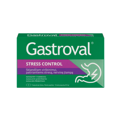 GASTROVAL STRESS CONTROL, 15 kapsulių paveikslėlis