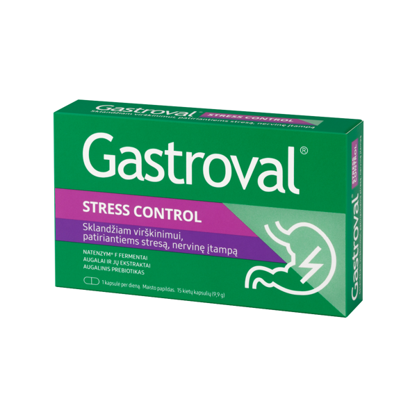 GASTROVAL STRESS CONTROL, 15 kapsulių paveikslėlis