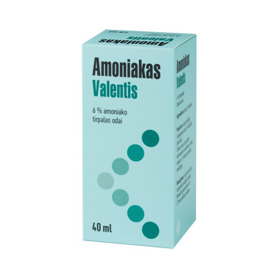 AMONIAKAS VALENTIS, 6% amoniako tirpalas odai, 40 ml paveikslėlis
