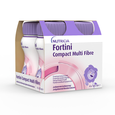 FORTINI COMPACT MULTI FIBRE, braškių skonio, 4x125ml  paveikslėlis