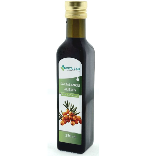 VITA LAB aliejus šaltalankių 100% natūralus, (230mg karotinoidų), 250 ml paveikslėlis
