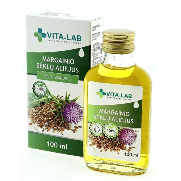 VITA LAB aliejus margainio sėklų 100% natūralus šalto spaudimo, 100 ml paveikslėlis