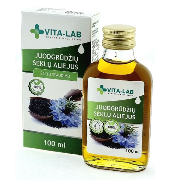 VITA LAB aliejus juodgrūdžių sėklų 100% natūralus šalto spaudimo, 100 ml paveikslėlis