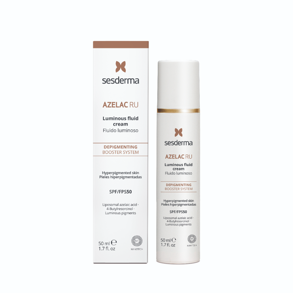 SESDERMA AZELAC RU, spindesį suteikiantis kreminis fluidas, SPF50, 50ml paveikslėlis