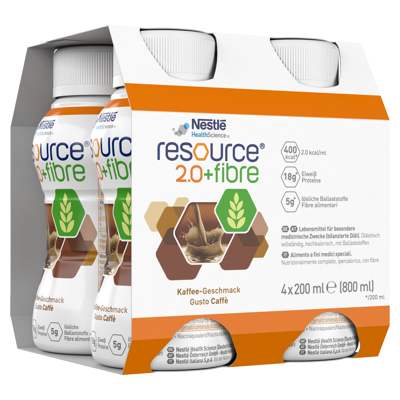RESOURCE 2.0 FIBER, kavos skonio gėrimas, 200ml, 4 vienetai paveikslėlis