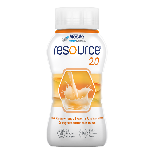 RESOURCE 2.0, mangų ir ananasų skonio gėrimas, 200ml, 4 vienetai paveikslėlis