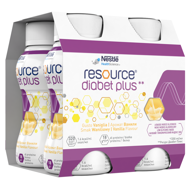 RESCOURCE DIABET PLUS, vanilės skonio gėrimas, 200ml, 4 vienetai paveikslėlis