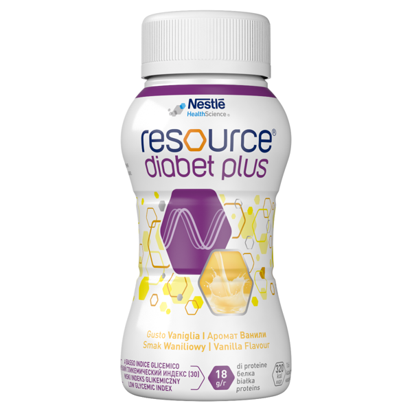 RESCOURCE DIABET PLUS, vanilės skonio gėrimas, 200ml, 4 vienetai paveikslėlis