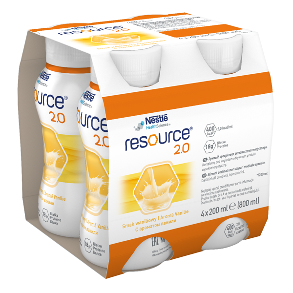 RESOURCE 2.0, vanilės skonio gėrimas, 200ml, 4 vienetai paveikslėlis