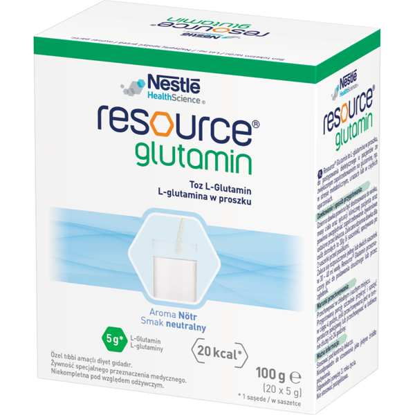 RESOURCE GLUTAMIN, 5 g. milteliai, 20 pakelių paveikslėlis