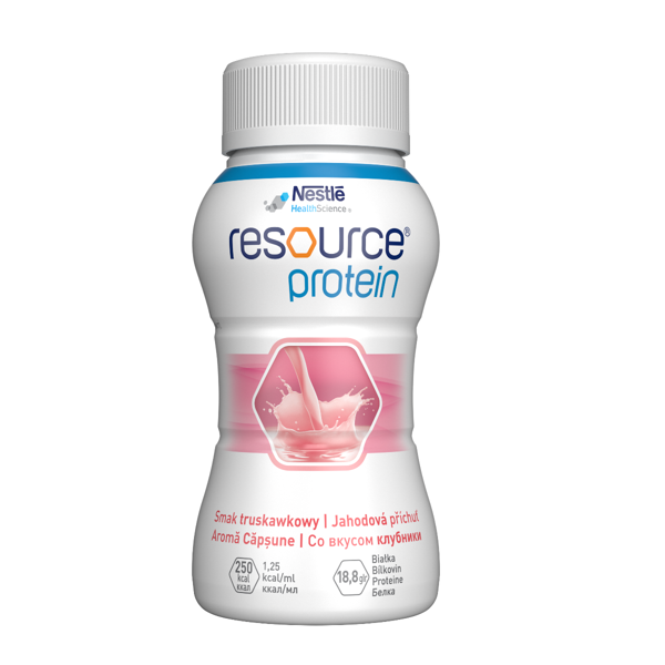 RESOURCE PROTEIN, braškių skonio gėrimas, 200ml, 4 vienetai paveikslėlis