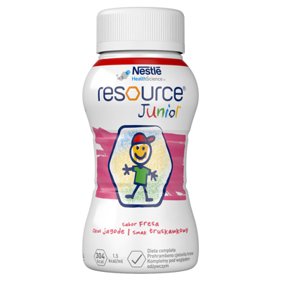 RESOURCE JUNIOR, braškių skonio gėrimas, 200ml, 4 vienetai paveikslėlis