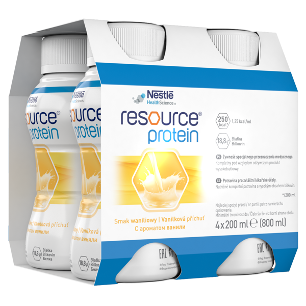 RESOURCE PROTEIN, vanilės skonio gėrimas, 200ml, 4 vienetai paveikslėlis