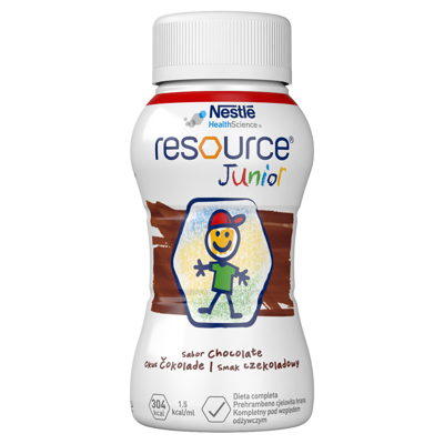 RESOURCE JUNIOR, šokolado skonio gėrimas, 200ml, 4 vienetai paveikslėlis