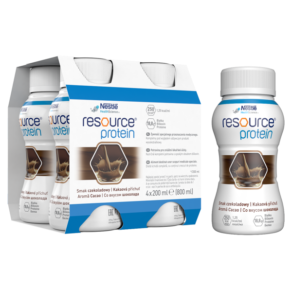 RESOURCE PROTEIN, šokolado skonio gėrimas, 200ml, 4 vienetai paveikslėlis