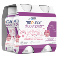 RESOURCE DIABET PLUS, Plus braškių skonio gėrimas, 200ml, 4 vienetai paveikslėlis