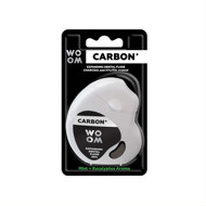 WOOM CARBON+, besiplečiantis tarpdančių siūlas su aktyvuota anglimi, 30 m paveikslėlis