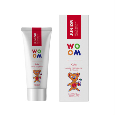 WOOM JUNIOR COLA, dantų pasta vaikams, 50 ml paveikslėlis