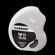 WOOM CARBON+, besiplečiantis tarpdančių siūlas su aktyvuota anglimi, 30 m paveikslėlis