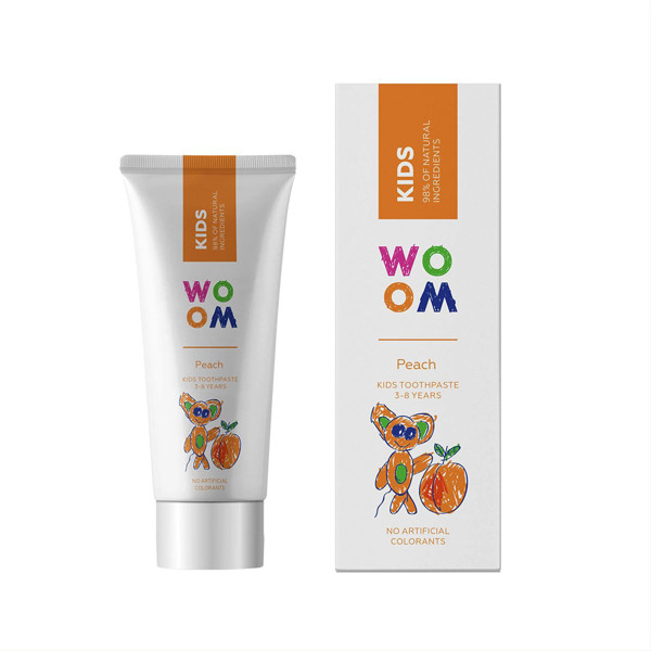 WOOM KIDS PEACH, dantų pasta vaikams, 50ml paveikslėlis