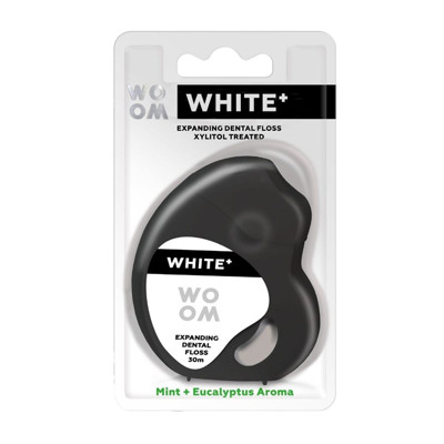 WOOM WHITE+, besiplečiantis tarpdančių siūlas, 30 m  paveikslėlis