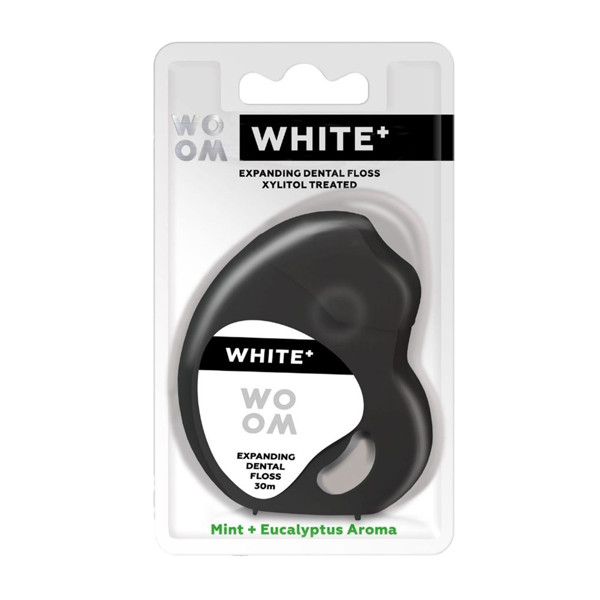 WOOM WHITE+, besiplečiantis tarpdančių siūlas, 30 m  paveikslėlis
