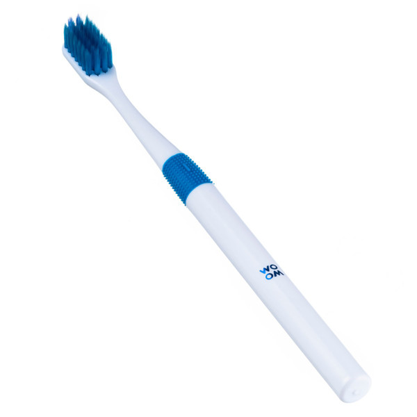 WOOM ULTRA SOFT TOOTHBRUSH BLUE, labai minkštas dantų šepetėlis, mėlynas, 1 vnt. paveikslėlis