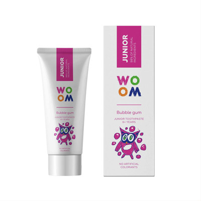 WOOM JUNIOR BUBBLE GUM, dantų pasta vaikams, 50 ml paveikslėlis