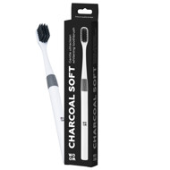 WOOM CHARCOL SOFT BLACK TOOTHBRUSH, Minkštas dantų šepetėlis su aktyvuota anglimi, 1 vnt. paveikslėlis