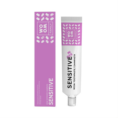 WOOM  FAMILY SENSITIVE, dantų pasta jautriems dantims šeimai, 75 ml paveikslėlis