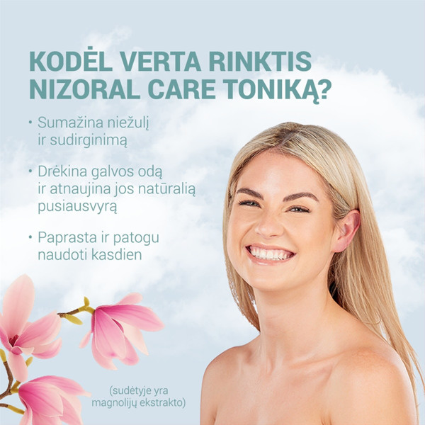 NIZORAL CARE, kosmetinis tonikas galvos odai, 100 ml paveikslėlis NIZORAL CARE, kosmetinis tonikas galvos odai, 100 ml paveikslėlis
