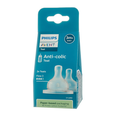 PHILIPS AVENT, silikoninis žindukas "Anti-colic" (3), nuo 3 mėn., SCY763/02, 2 vnt. paveikslėlis