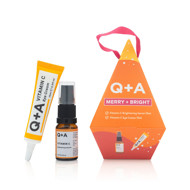 Q+A Merry + Bright Gift Set Veido priežiūros priemonių rinkinys su vitaminu C, 1vnt Q+A Merry + Bright Gift Set Veido priežiūros priemonių rinkinys su vitaminu C, 1vnt
