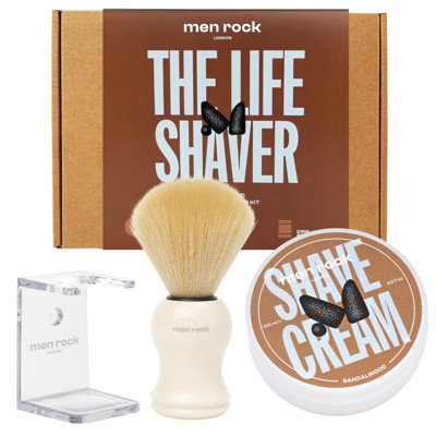 MEN ROCK The Life Shaver Sandalwood Skutimosi priemonių rinkinys, 1vnt